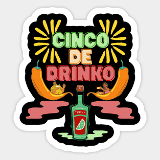 Cinco De Mayo Drinko Celebrate Fiesta 5 De Mayo Mexico Sticker